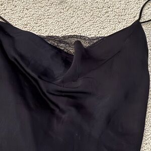 Zara Elegant Black Slip Dress